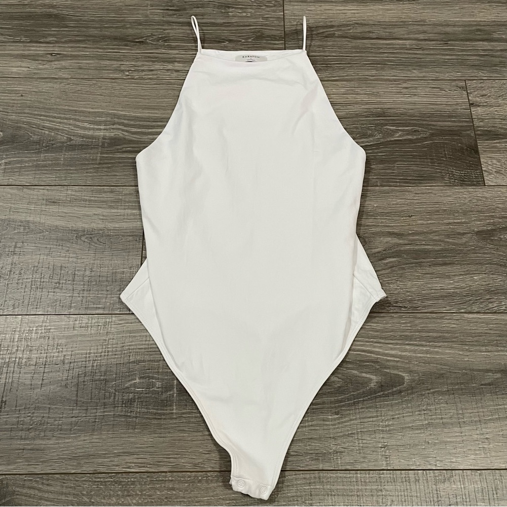 Babaton Classic White Bodysuit Size Large